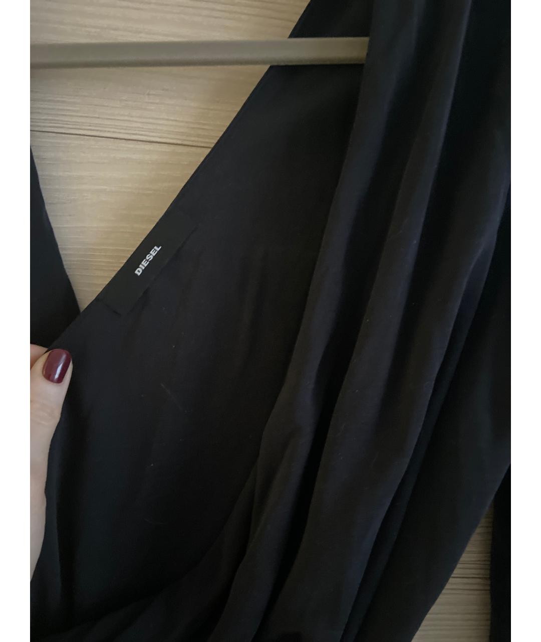 DIESEL Черное полиэстеровое коктейльное платье, фото 3