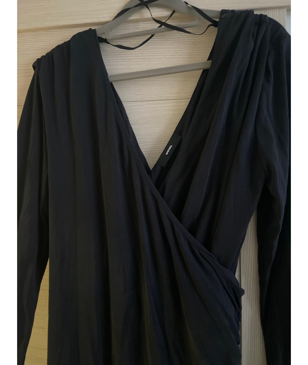 DIESEL Черное полиэстеровое коктейльное платье, фото 4