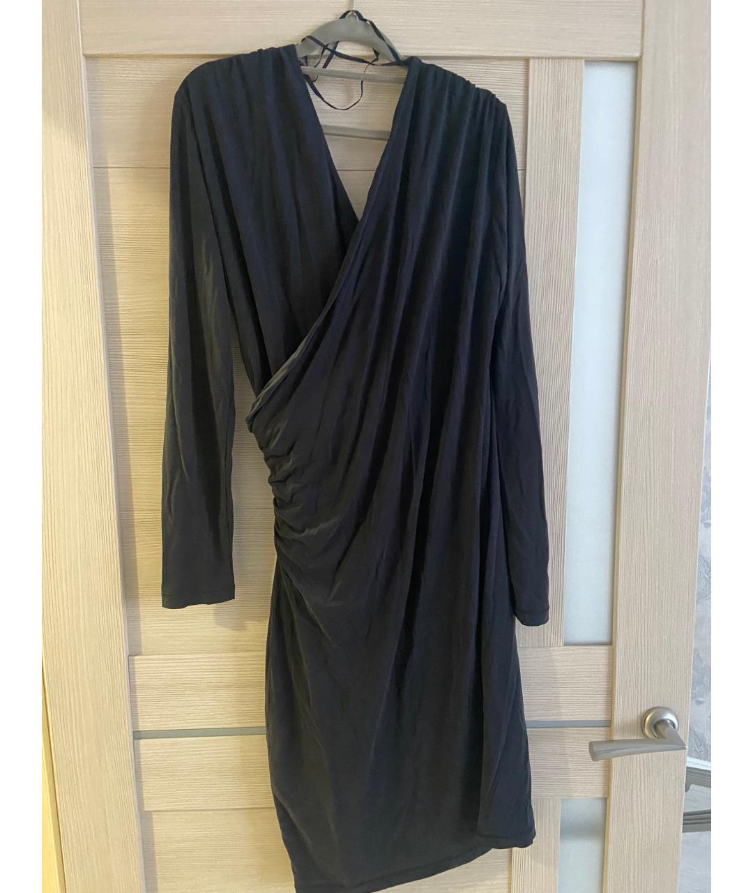 DIESEL Черное полиэстеровое коктейльное платье, фото 5