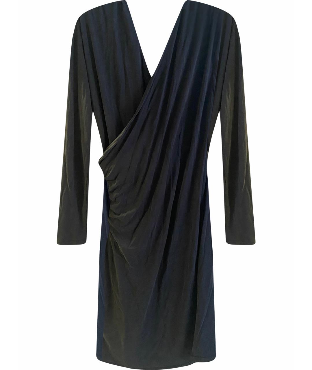 DIESEL Черное полиэстеровое коктейльное платье, фото 1