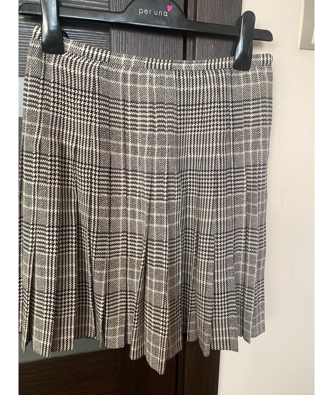 PRADA Черная шелковая юбка мини, фото 2