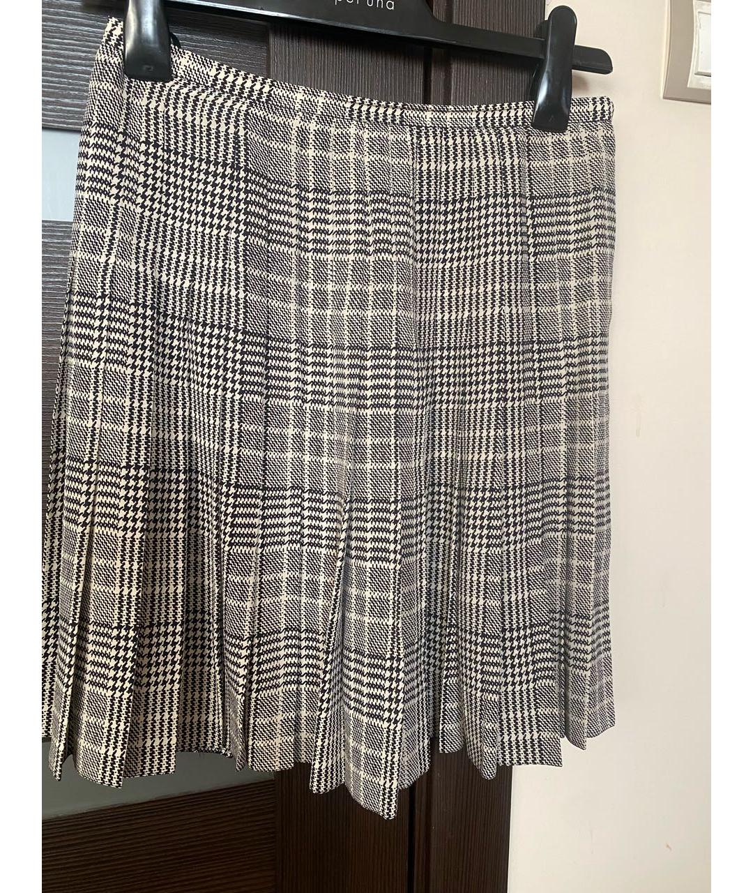 PRADA Черная шелковая юбка мини, фото 5