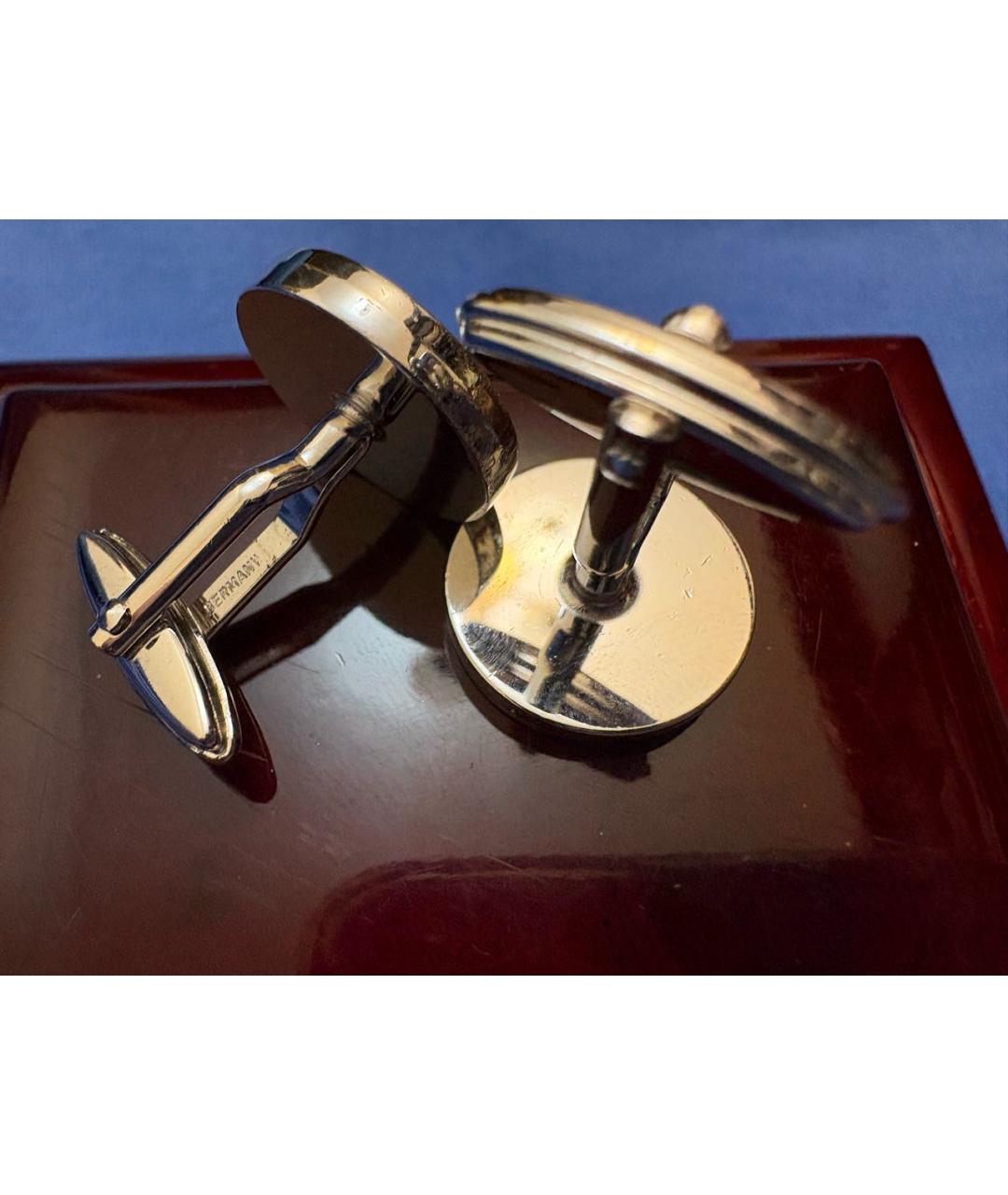 NINA RICCI Серебряные металлические запонки, фото 4