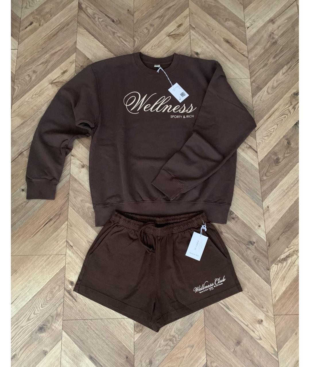 SPORTY AND RICH Коричневый хлопковый спортивные костюмы, фото 2