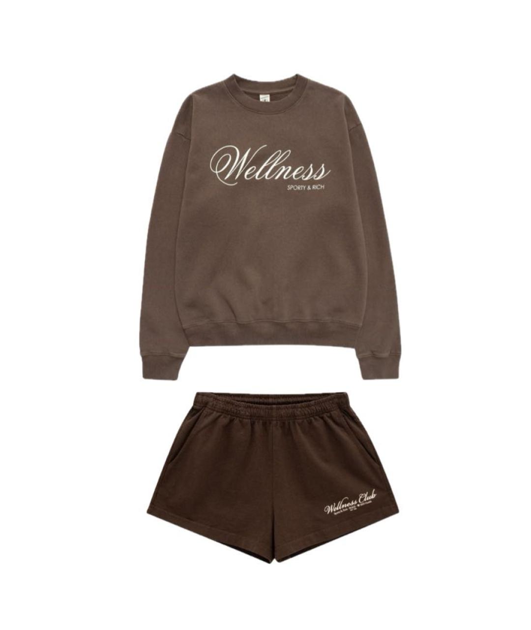 SPORTY AND RICH Коричневый хлопковый спортивные костюмы, фото 1