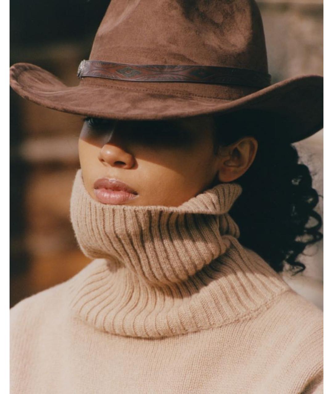 SPORTY AND RICH Коричневый шерстяной джемпер / свитер, фото 6