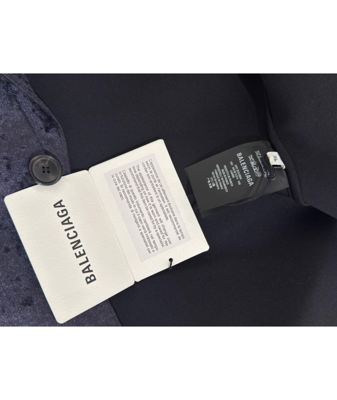 BALENCIAGA Черное полиамидовое пальто, фото 6