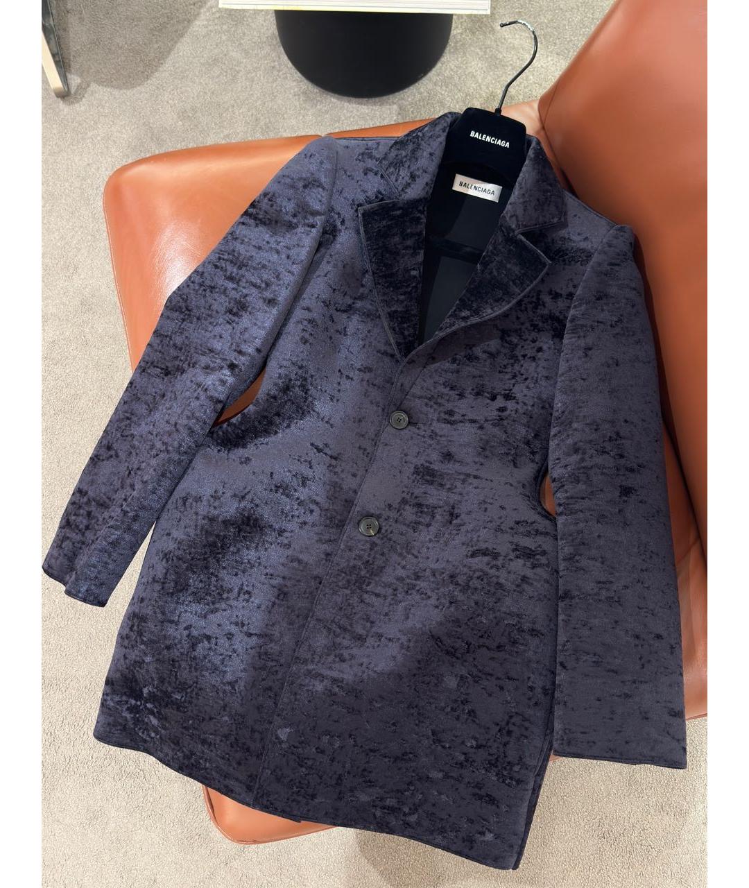 BALENCIAGA Черное полиамидовое пальто, фото 5