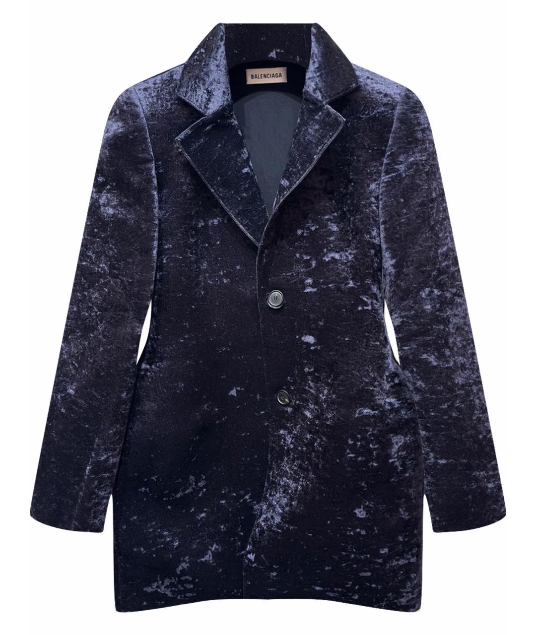 BALENCIAGA Черное полиамидовое пальто, фото 1