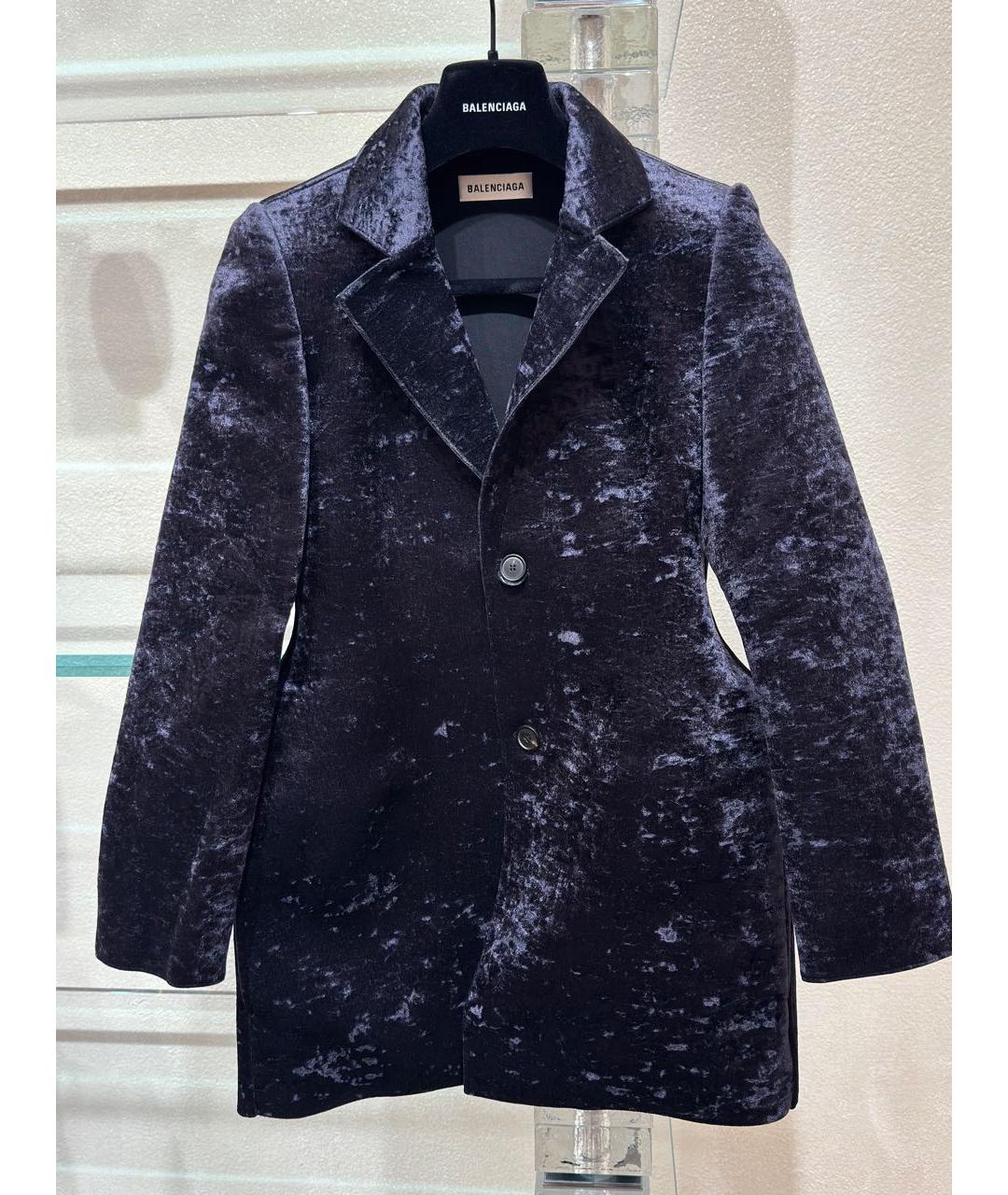 BALENCIAGA Черное полиамидовое пальто, фото 8