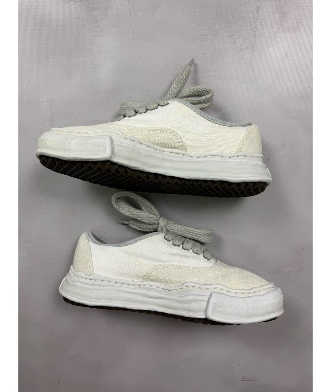 MAISON MIHARA YASUHIRO Белые текстильные кеды, фото 6