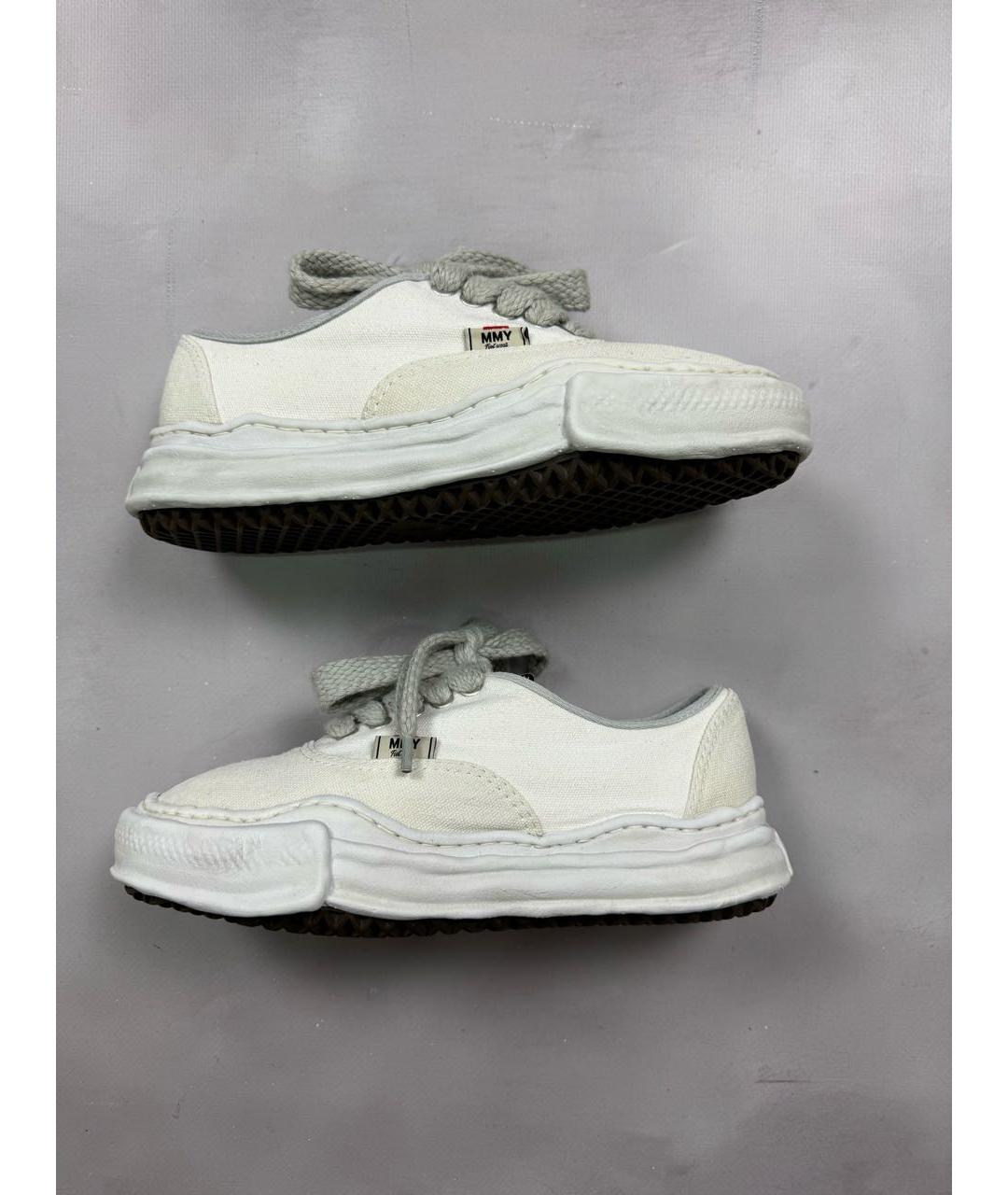 MAISON MIHARA YASUHIRO Белые текстильные кеды, фото 5