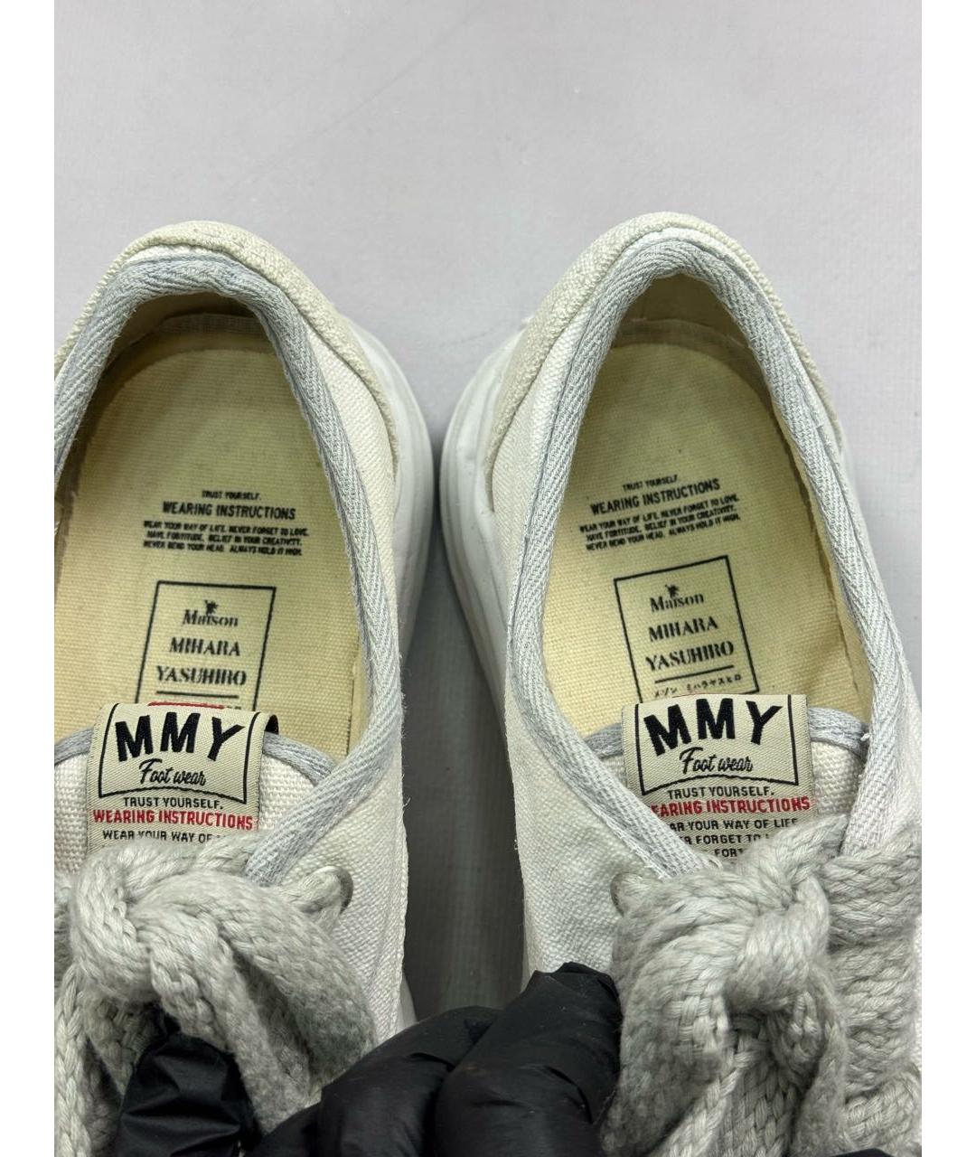 MAISON MIHARA YASUHIRO Белые текстильные кеды, фото 8