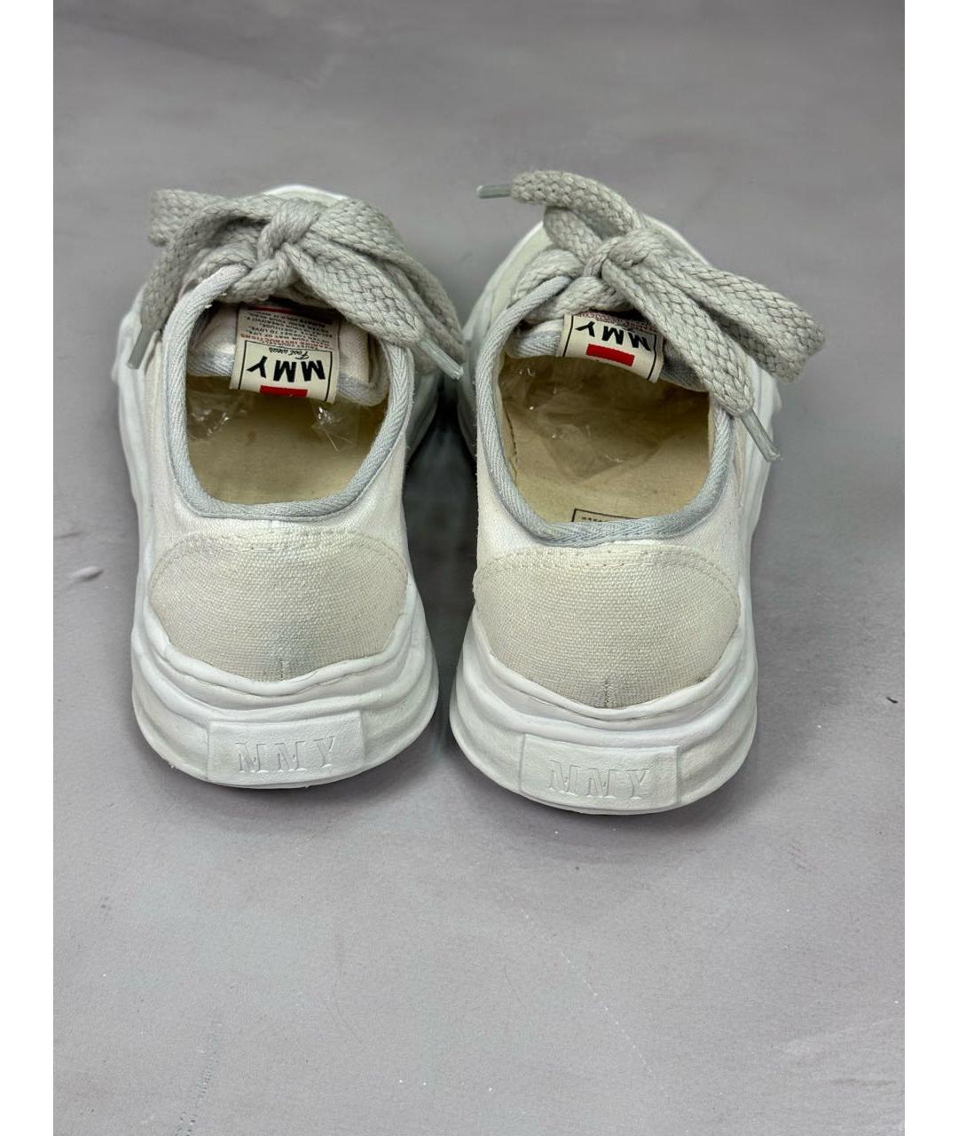 MAISON MIHARA YASUHIRO Белые текстильные кеды, фото 4