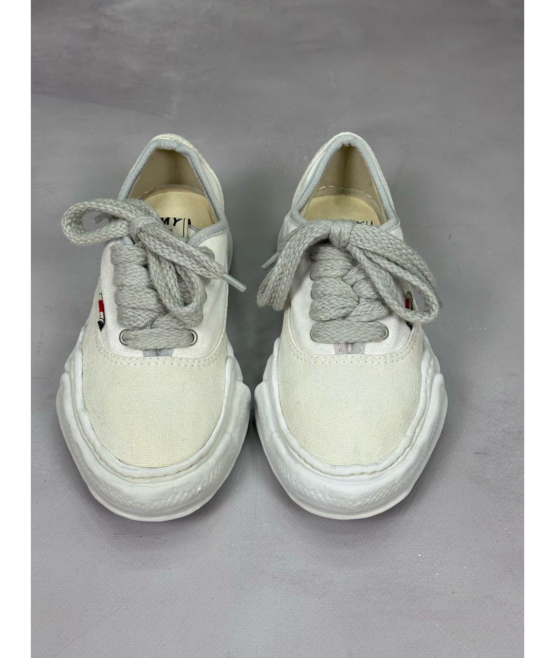 MAISON MIHARA YASUHIRO Белые текстильные кеды, фото 3