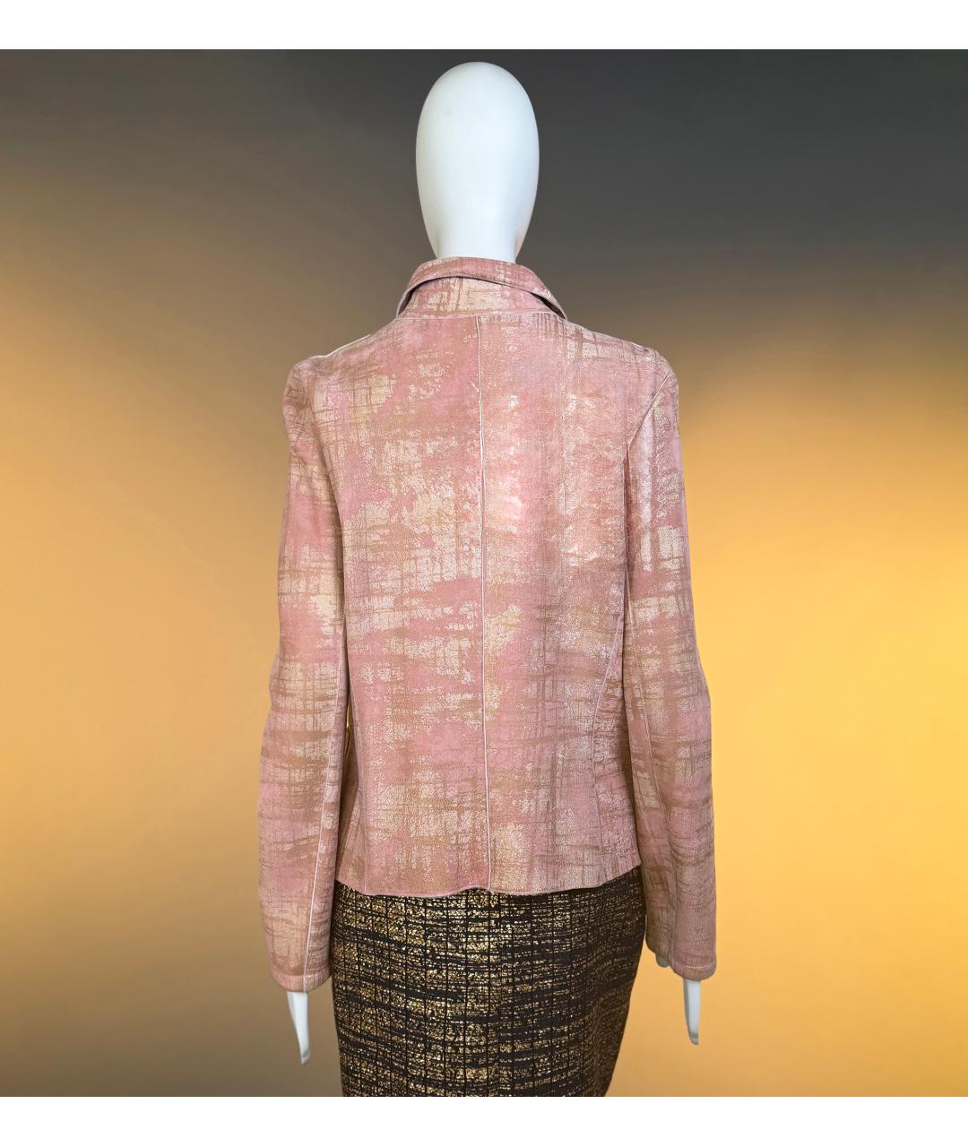 CHANEL Золотой кожаный жакет/пиджак, фото 2