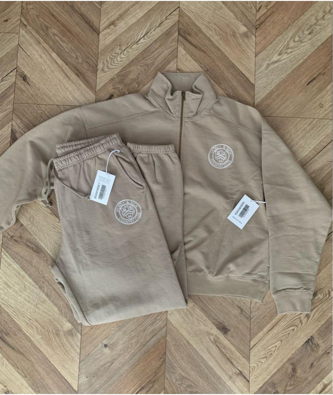 SPORTY AND RICH Бежевый хлопковый спортивные костюмы, фото 3