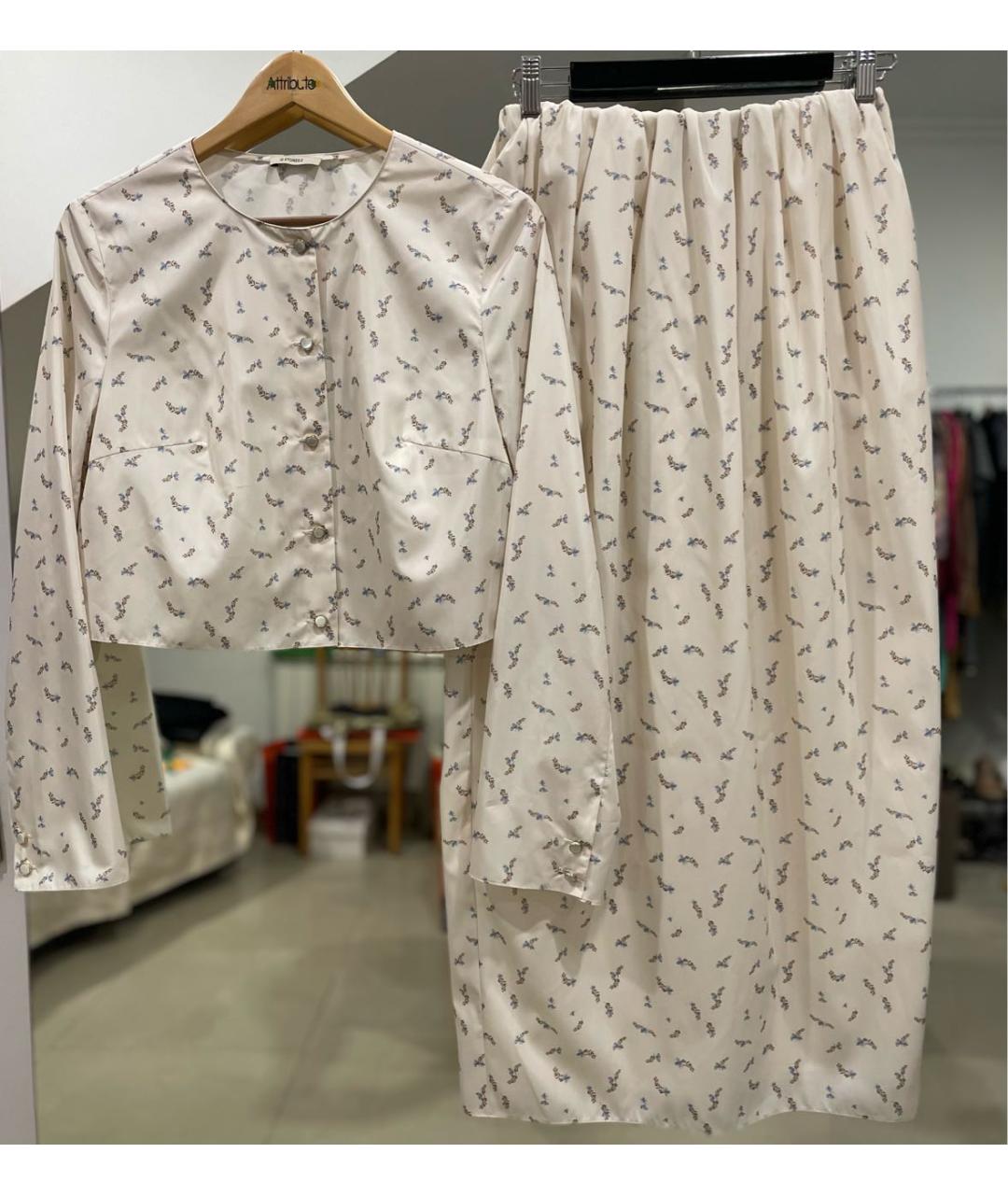 12 STOREEZ Бежевый полиэстеровый костюм с юбками, фото 5