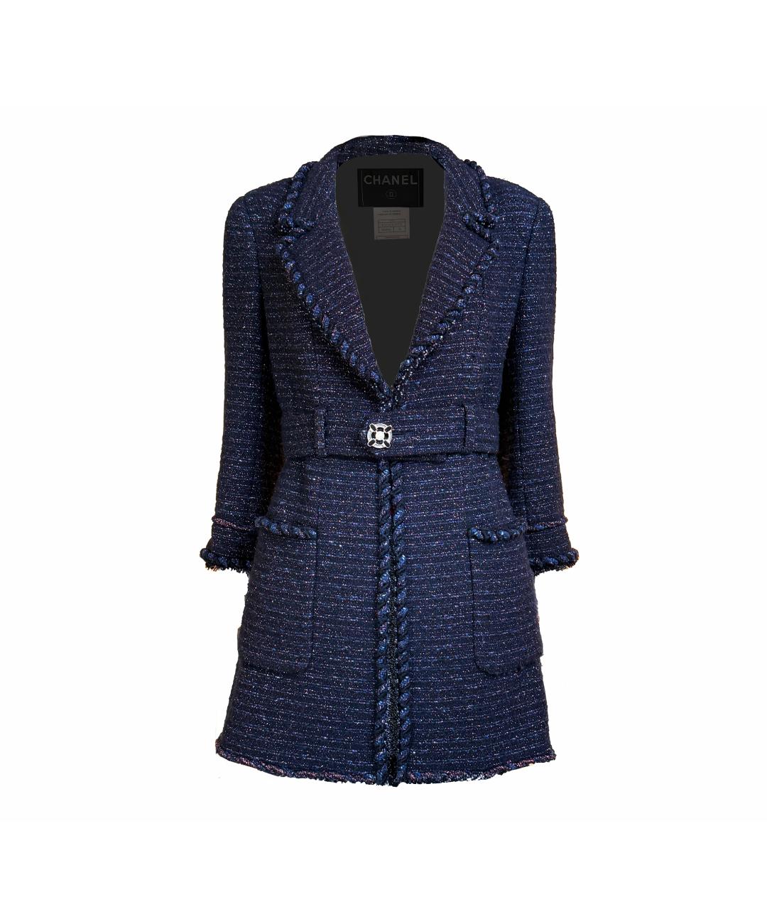 CHANEL Черный твидовый жакет/пиджак, фото 1