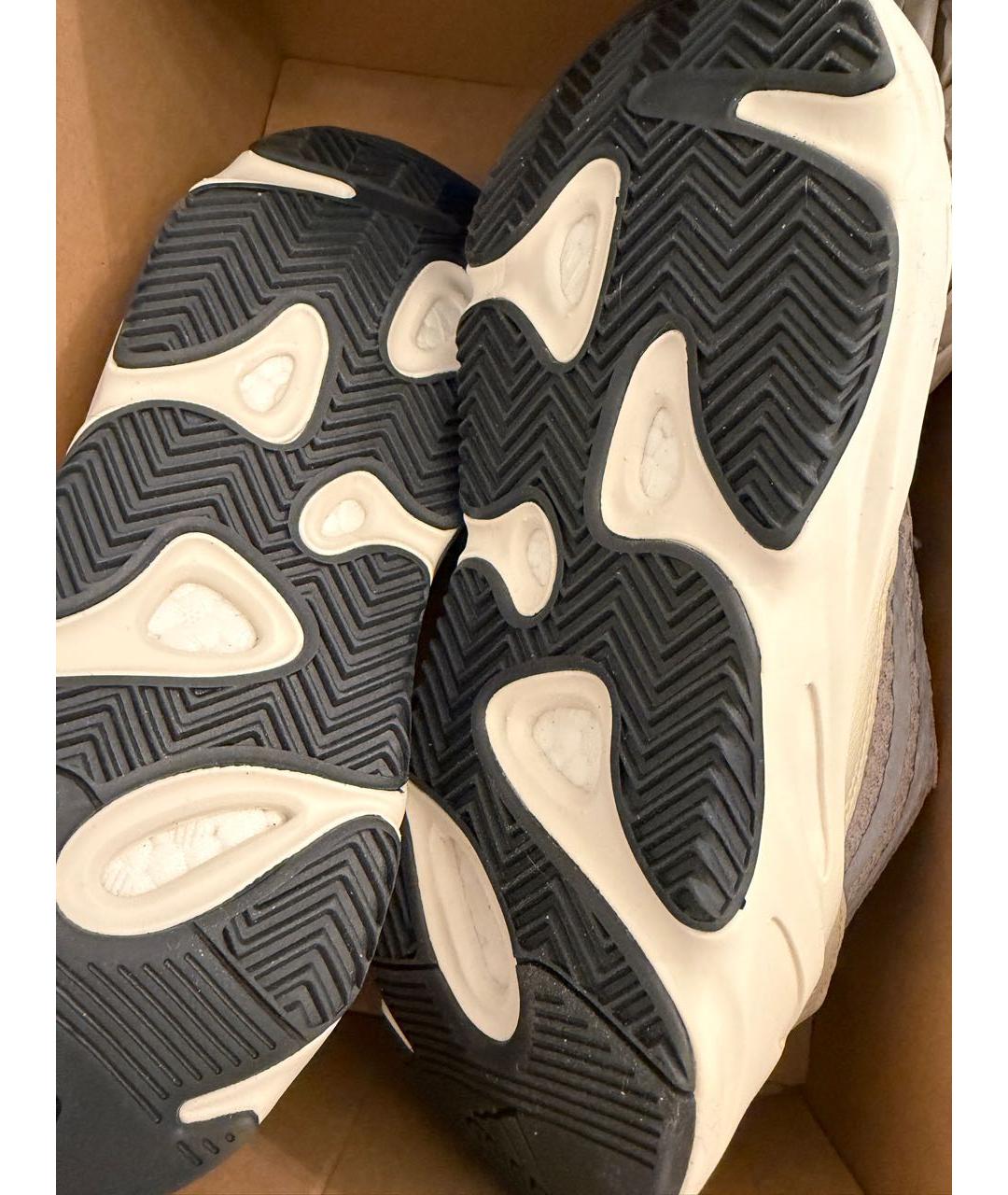 ADIDAS YEEZY Белые текстильные низкие кроссовки / кеды, фото 5