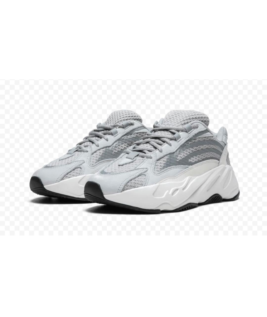 ADIDAS YEEZY Белые текстильные низкие кроссовки / кеды, фото 2