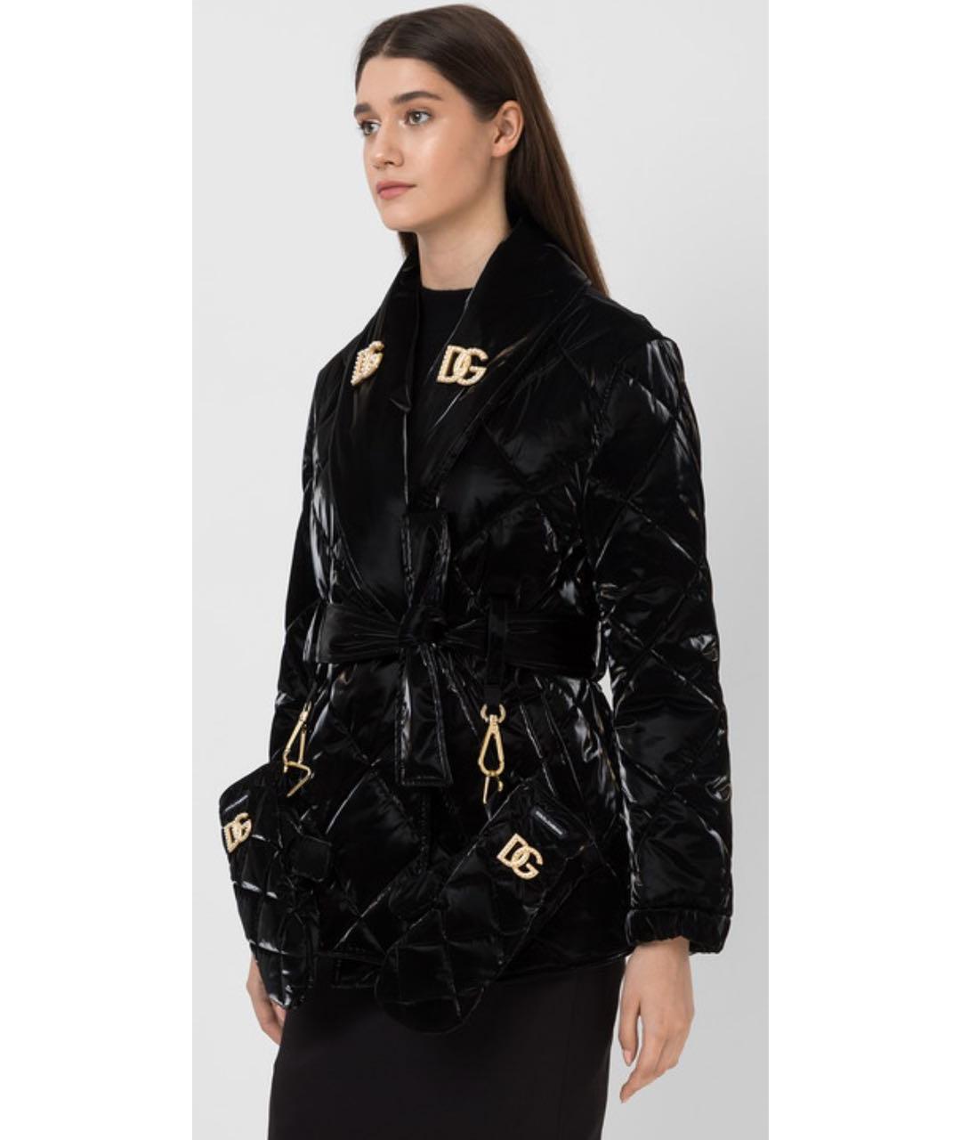 DOLCE&GABBANA Черная полиэстеровая куртка, фото 6