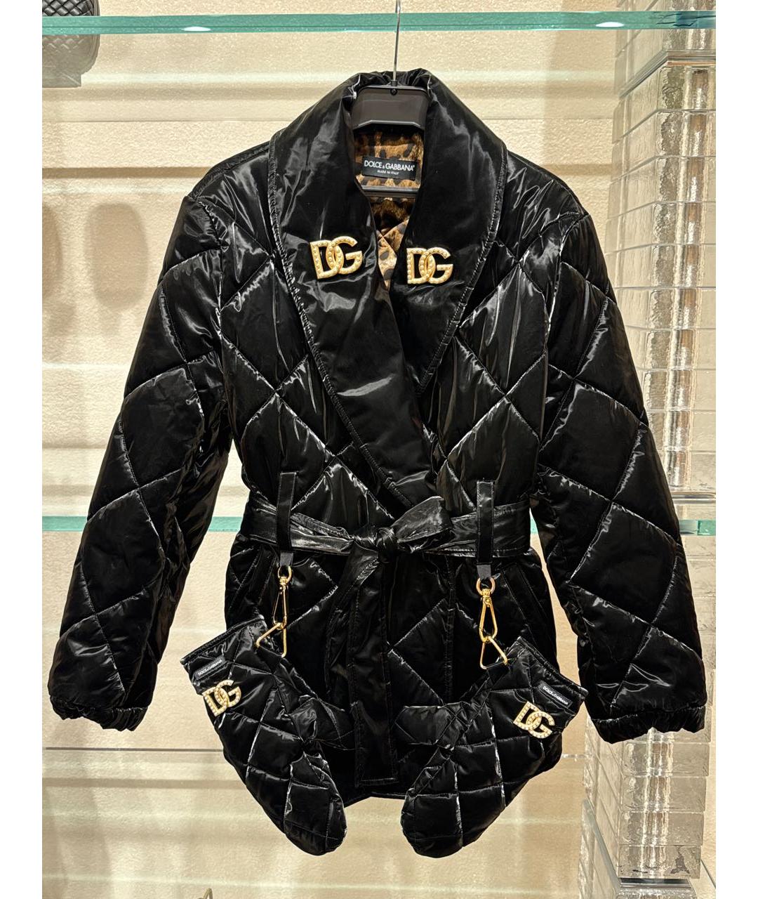 DOLCE&GABBANA Черная полиэстеровая куртка, фото 8