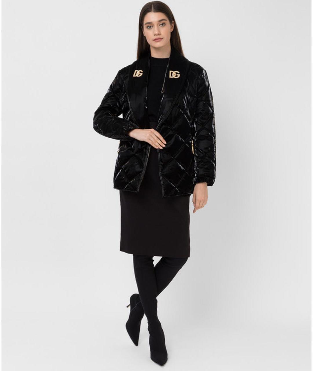 DOLCE&GABBANA Черная полиэстеровая куртка, фото 5