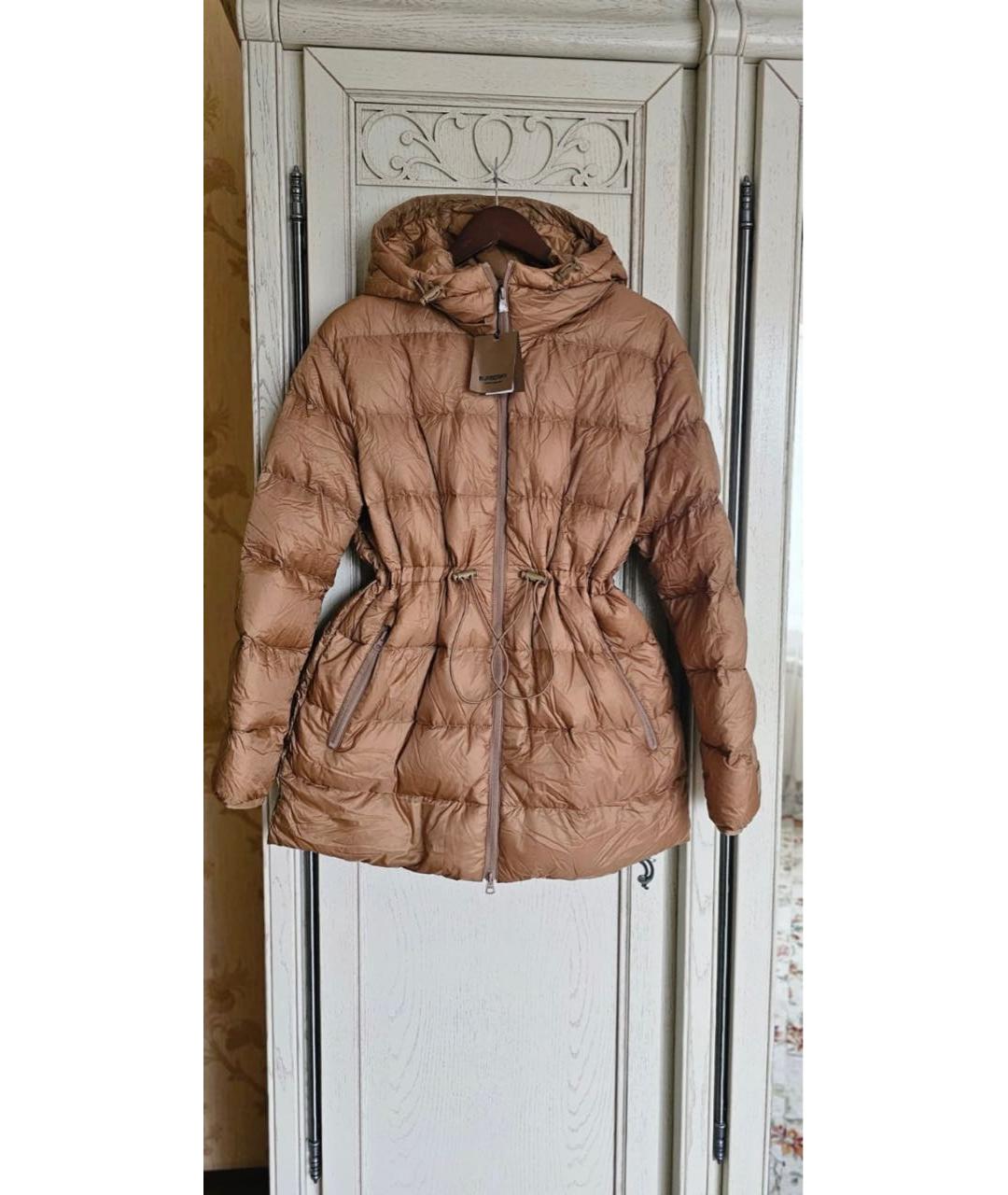BURBERRY Бежевый полиамидовый пуховик, фото 3