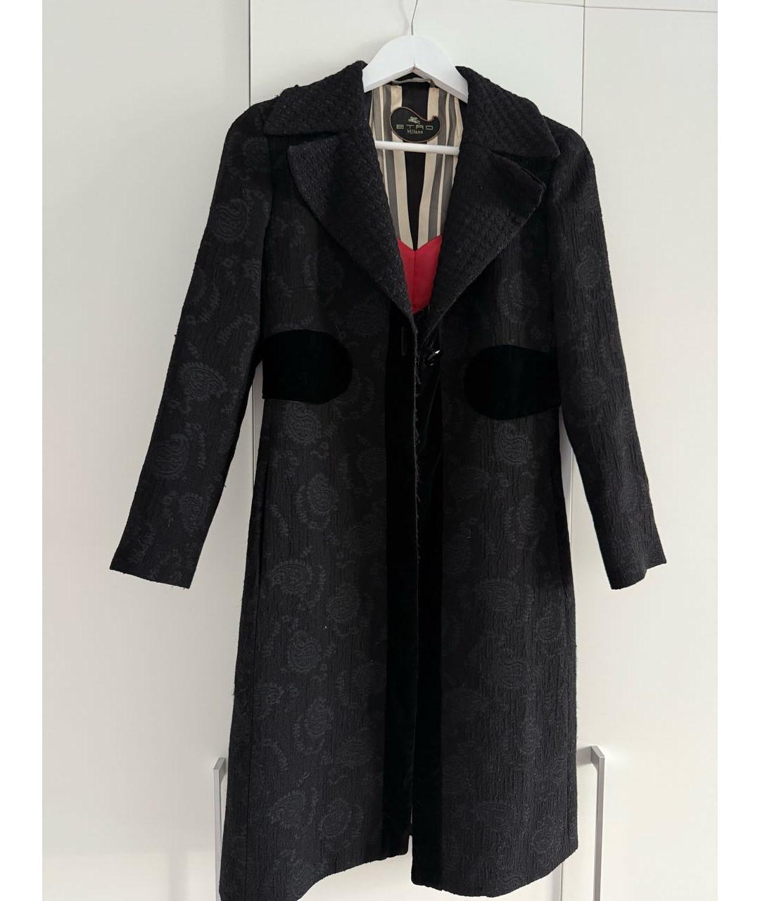 ETRO Черное шерстяное пальто, фото 4