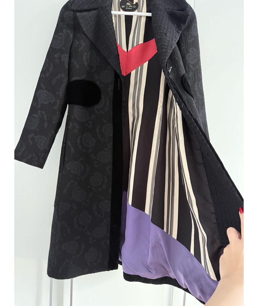 ETRO Черное шерстяное пальто, фото 3