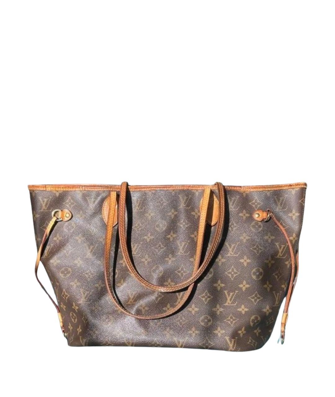 LOUIS VUITTON Коричневая кожаная сумка тоут, фото 1