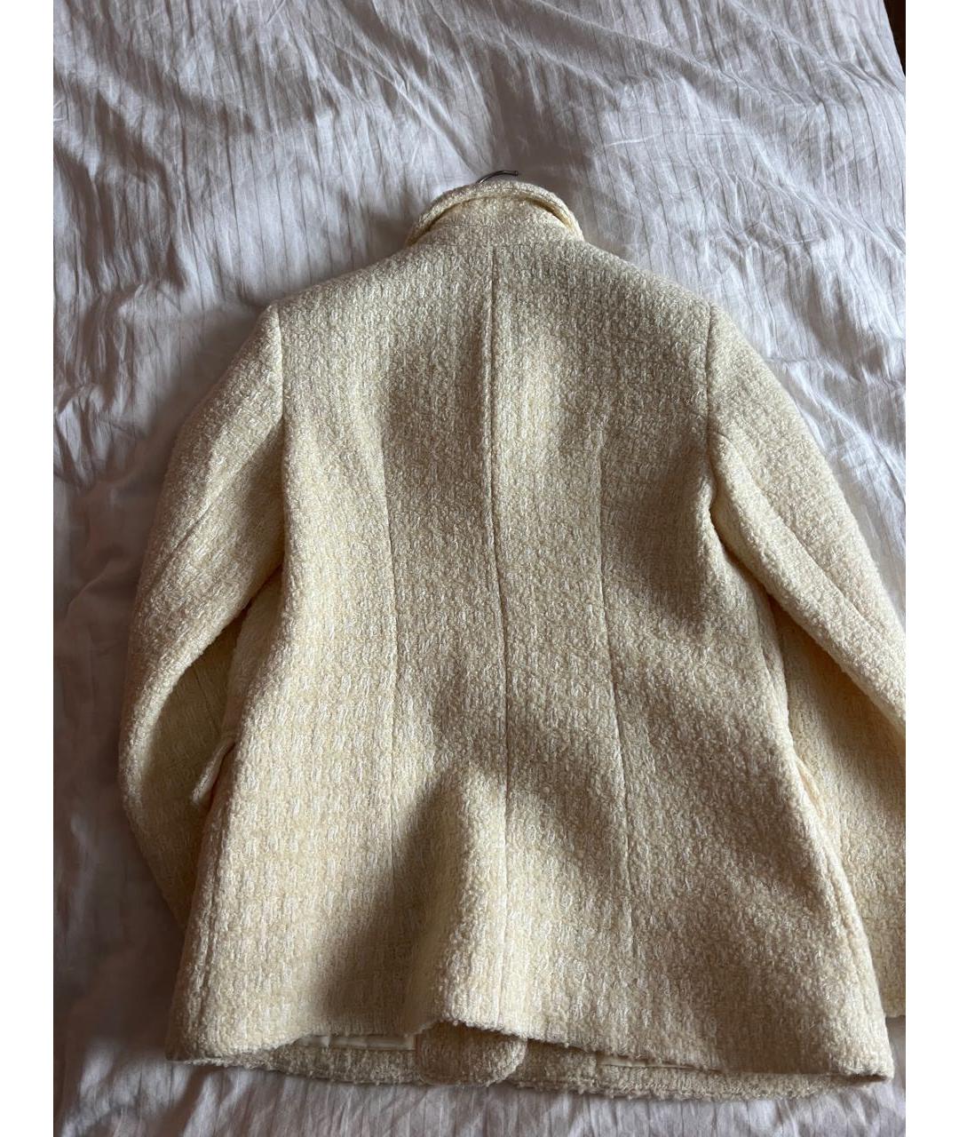 12 STOREEZ Белый твидовый жакет/пиджак, фото 4