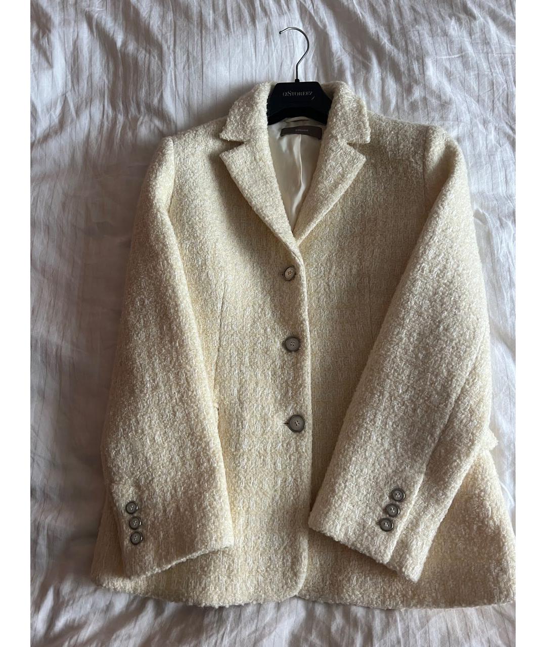 12 STOREEZ Белый твидовый жакет/пиджак, фото 2