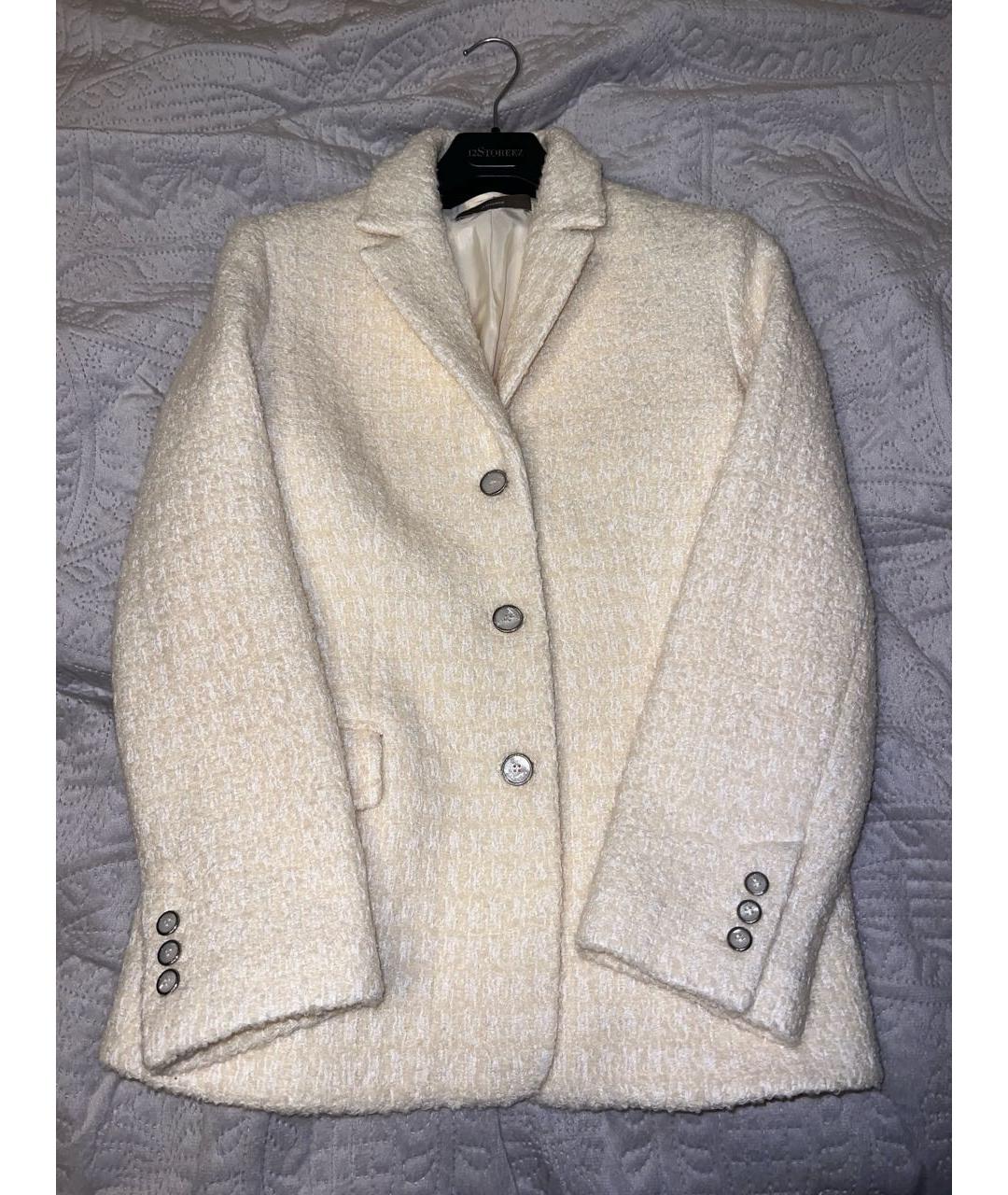 12 STOREEZ Белый твидовый жакет/пиджак, фото 7
