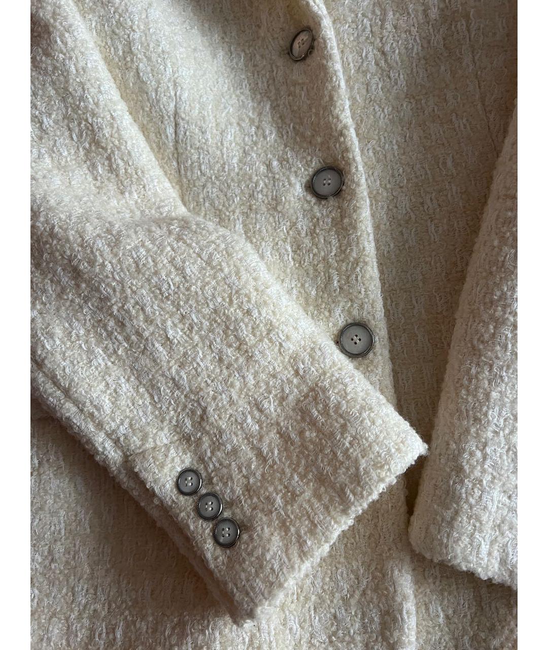 12 STOREEZ Белый твидовый жакет/пиджак, фото 5