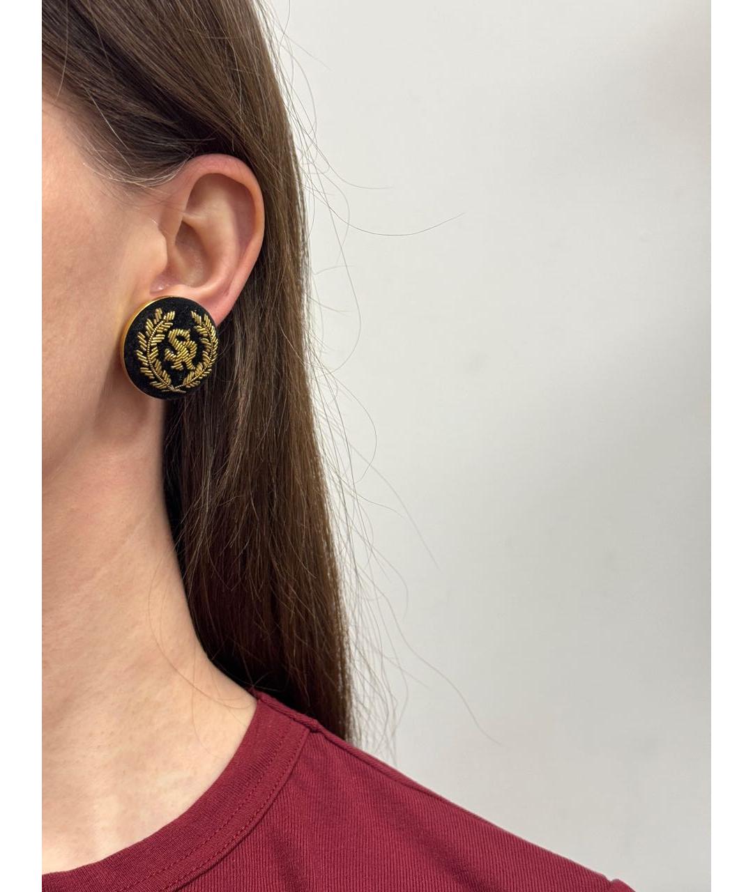 SONIA RYKIEL Черные металлические клипсы, фото 7