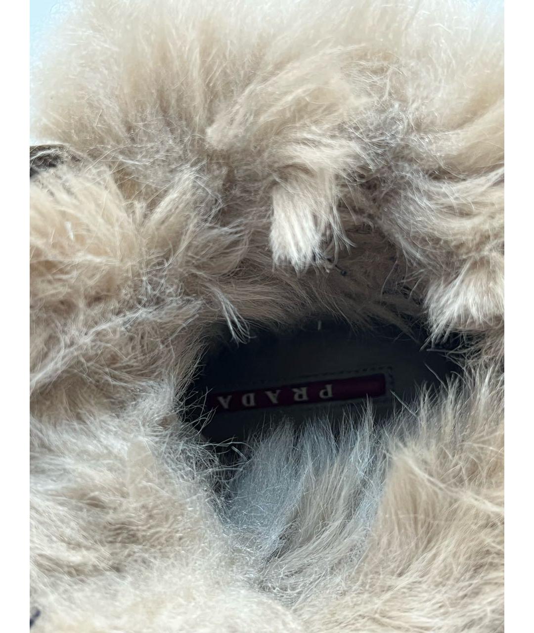 PRADA Бежевые замшевые ботинки, фото 6