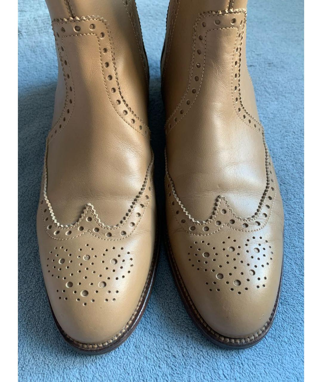 HERMES Коричневые кожаные полусапоги, фото 6