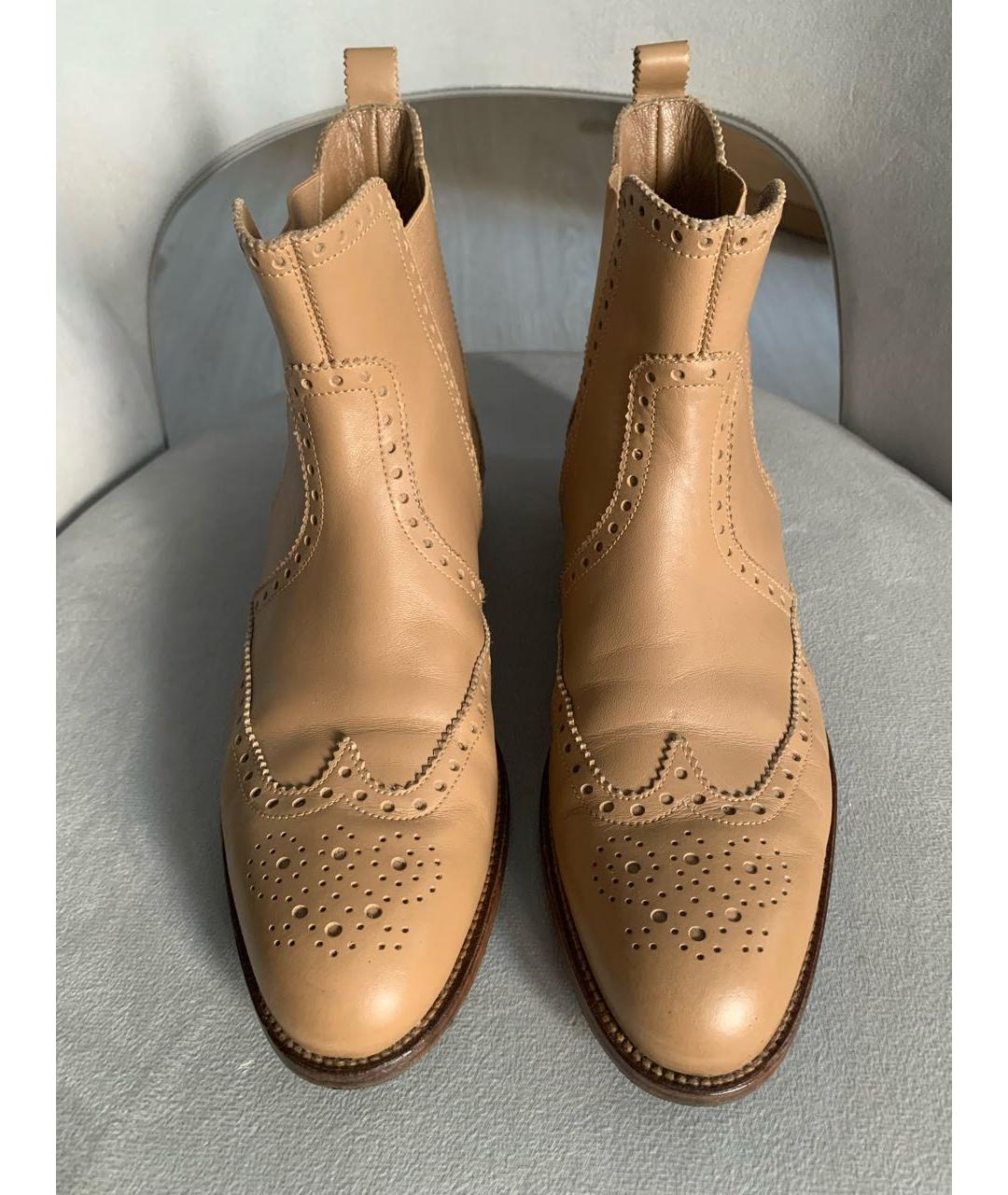 HERMES Коричневые кожаные полусапоги, фото 2