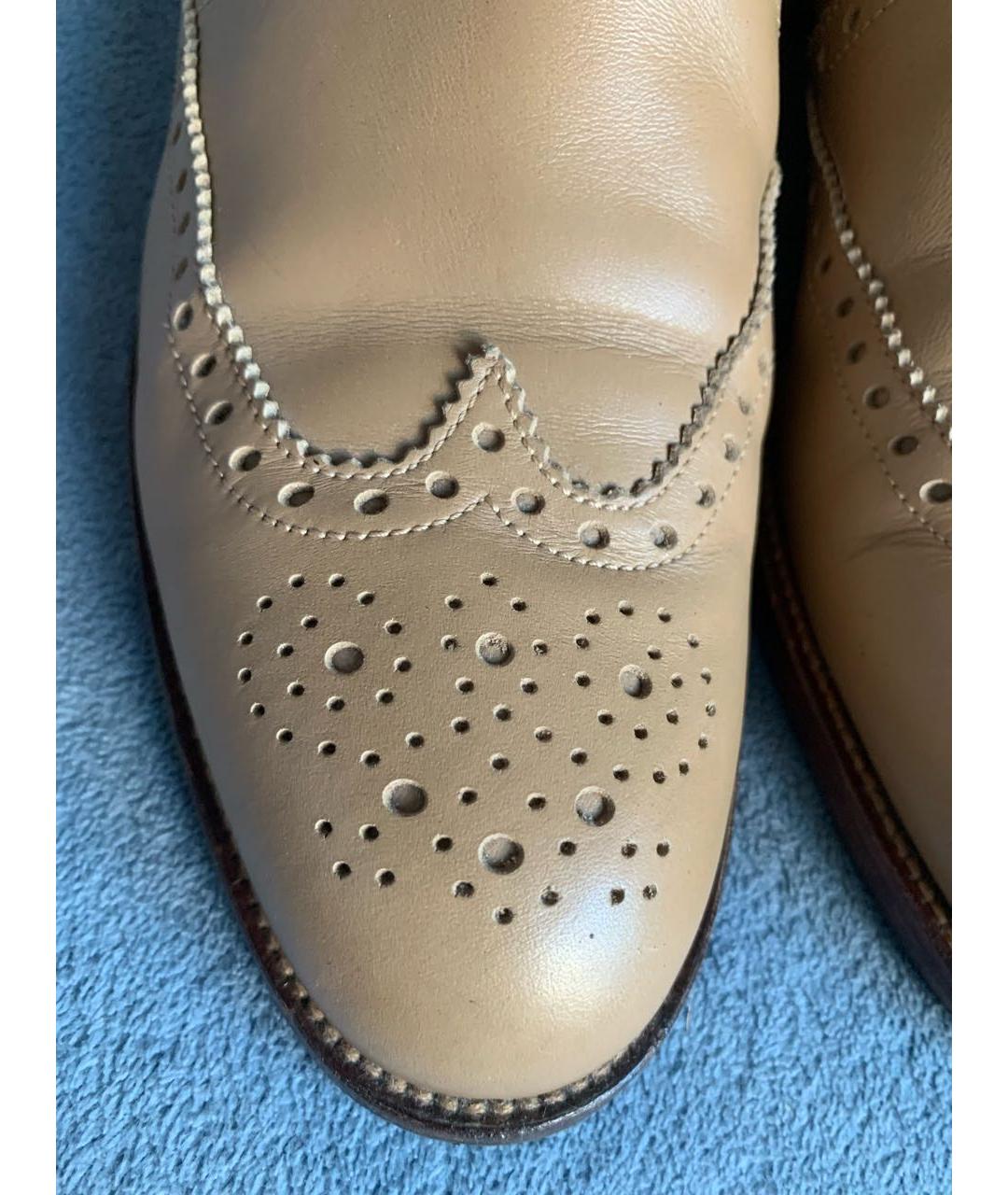 HERMES Коричневые кожаные полусапоги, фото 8