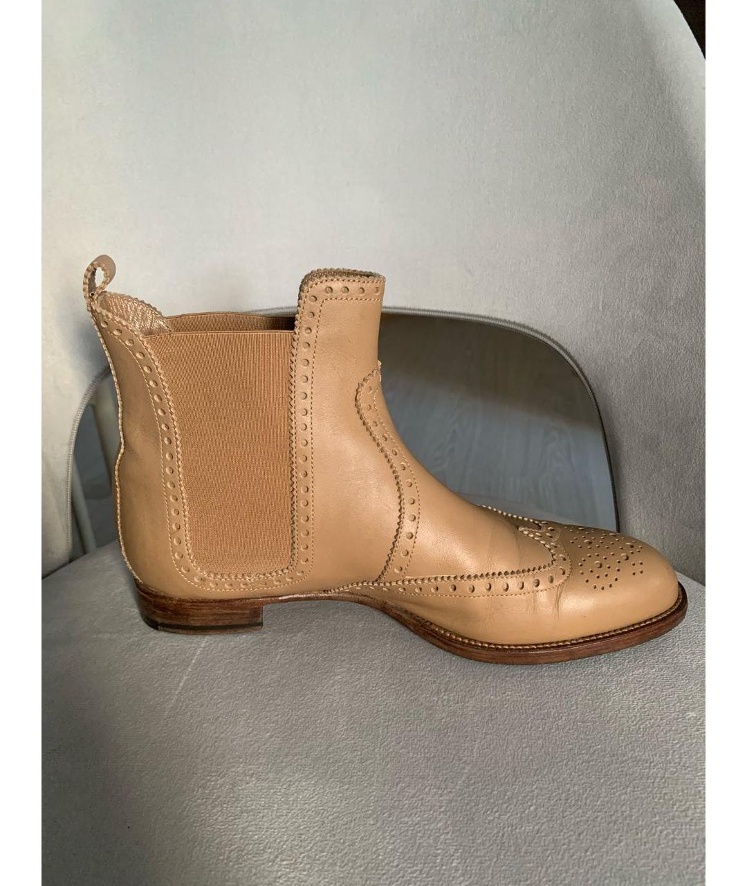 HERMES Коричневые кожаные полусапоги, фото 9