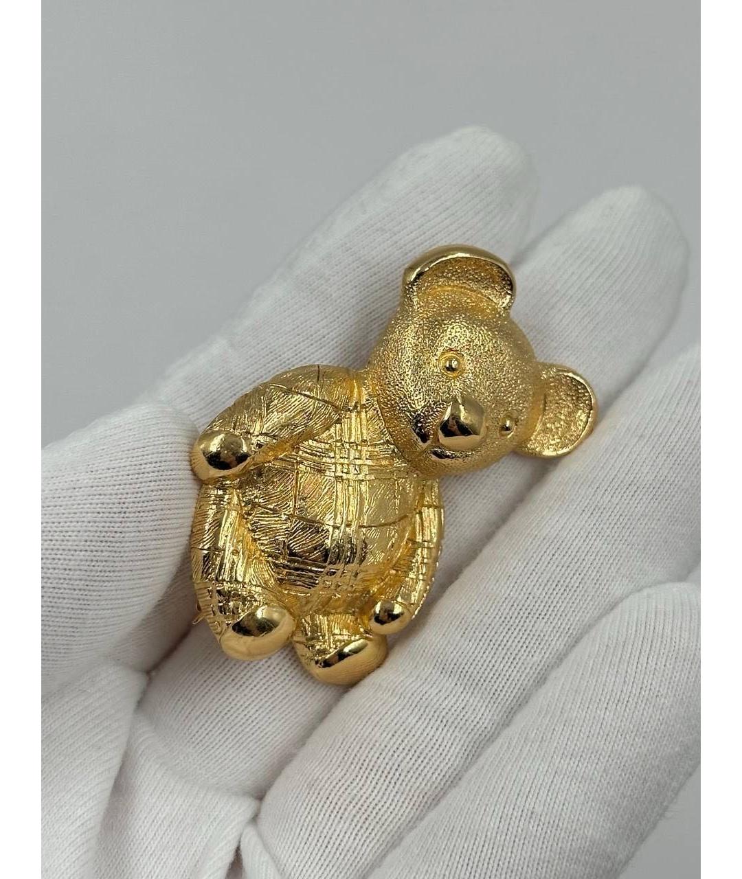 BURBERRY Золотая металлическая булавка / брошь, фото 4