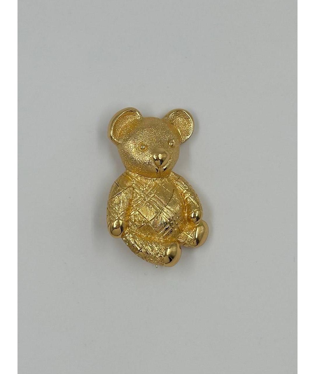 BURBERRY Золотая металлическая булавка / брошь, фото 6