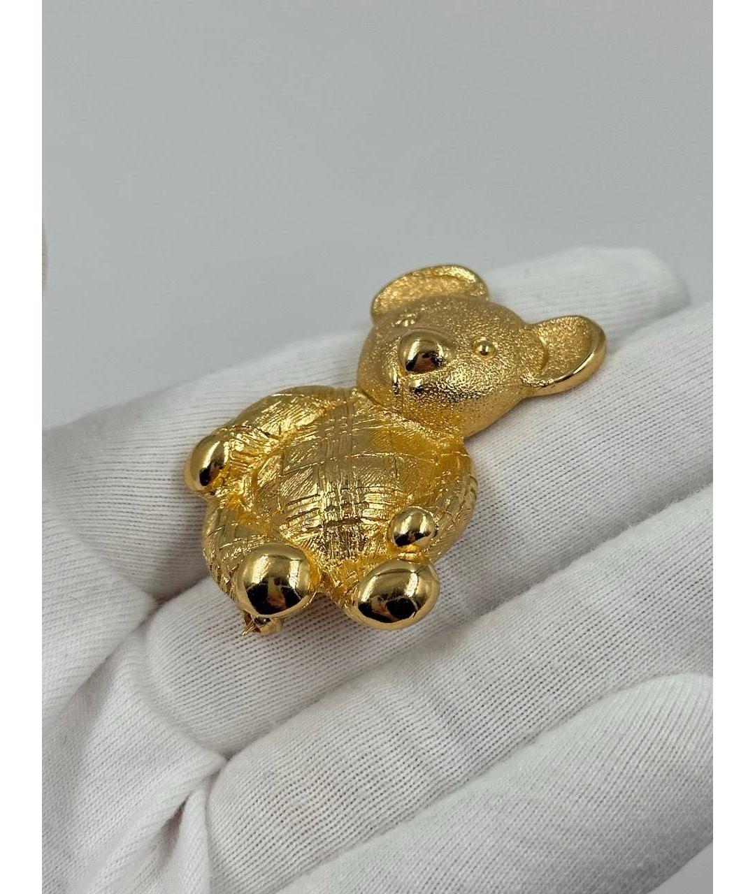 BURBERRY Золотая металлическая булавка / брошь, фото 3