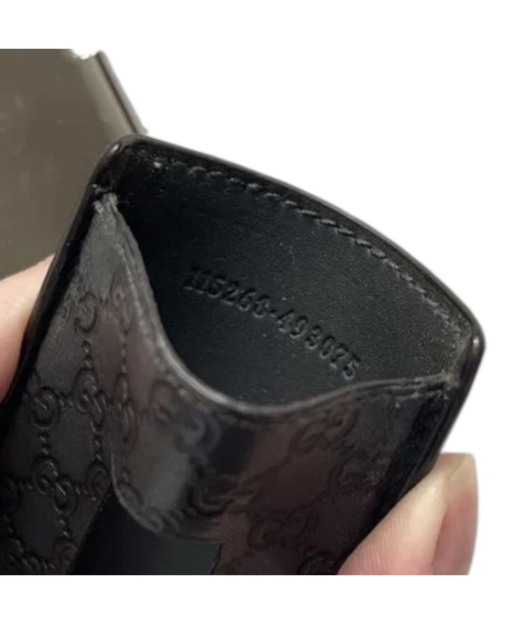 GUCCI Черный кожаный кардхолдер, фото 3