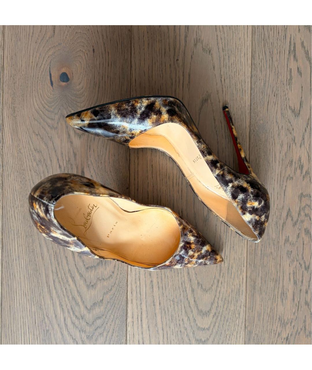 CHRISTIAN LOUBOUTIN Коричневые туфли из лакированной кожи, фото 2