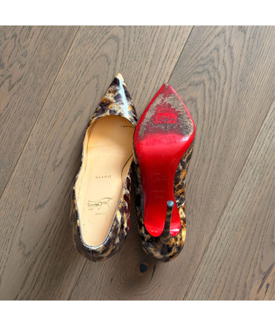 CHRISTIAN LOUBOUTIN Коричневые туфли из лакированной кожи, фото 3