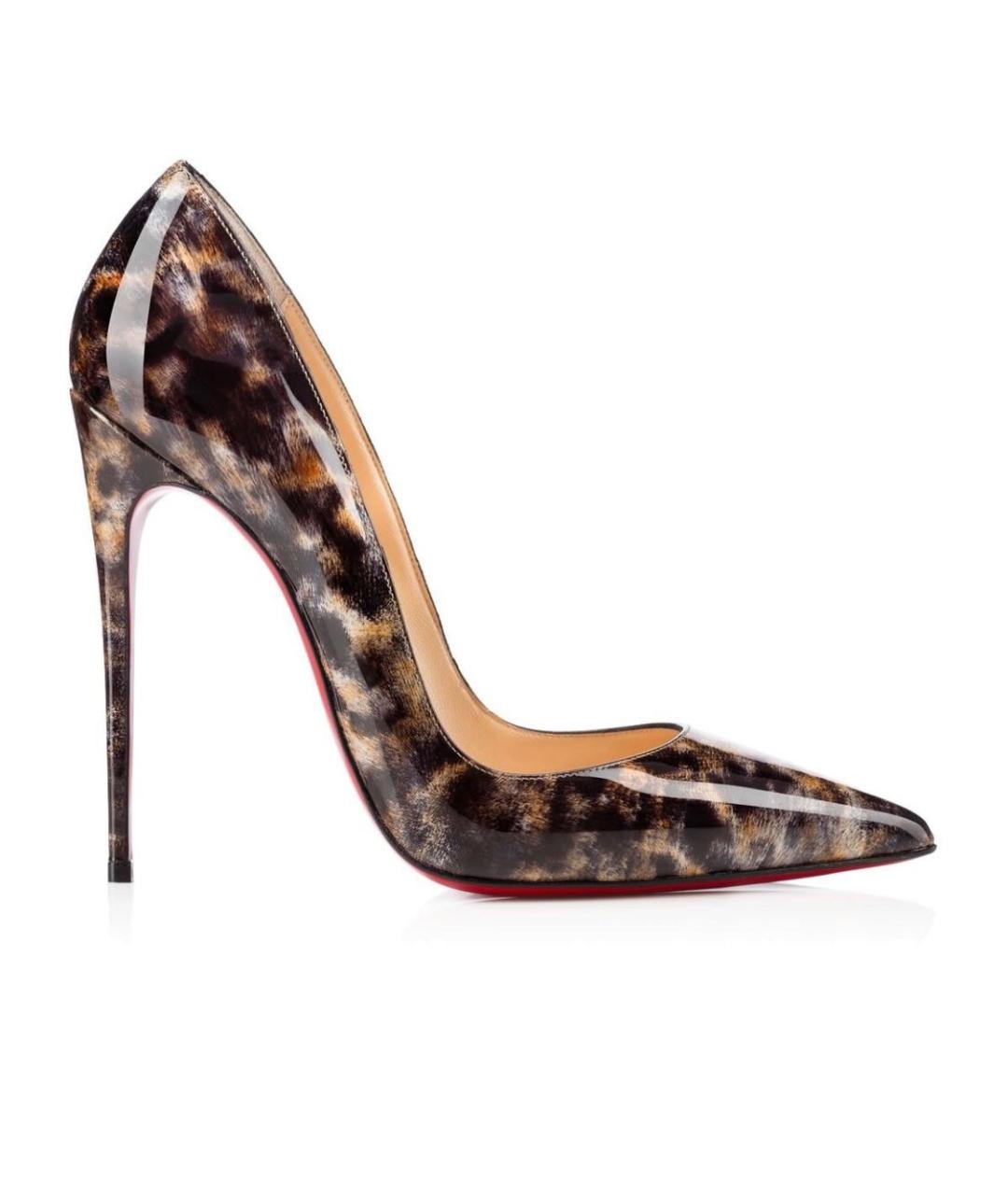 CHRISTIAN LOUBOUTIN Коричневые туфли из лакированной кожи, фото 1