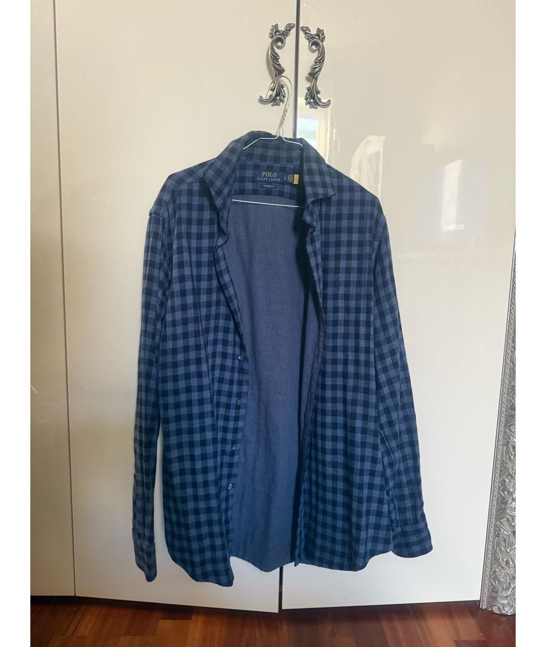POLO RALPH LAUREN Темно-синяя хлопковая кэжуал рубашка, фото 5